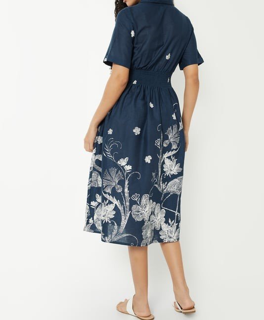 Printed Blue Dress - Image 3