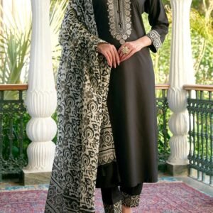 Viscose Rayon Black Suit