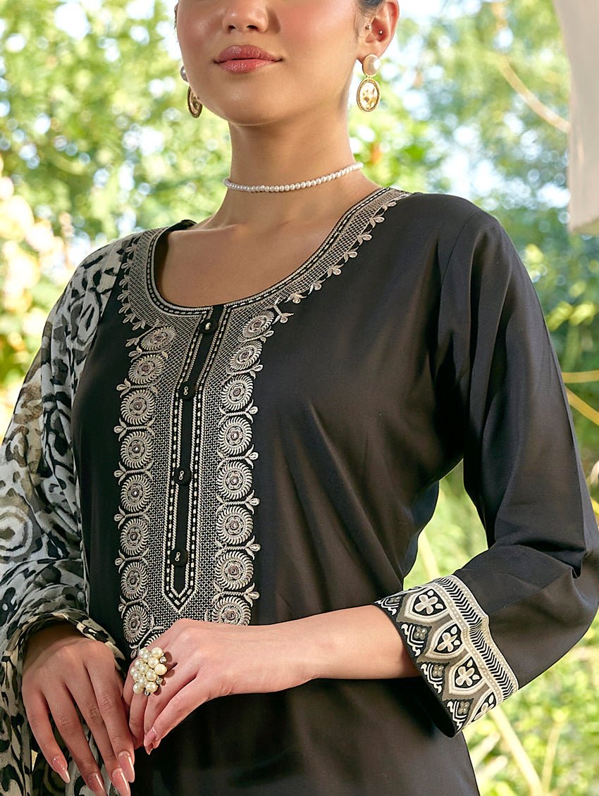 Viscose Rayon Black Suit - Image 2
