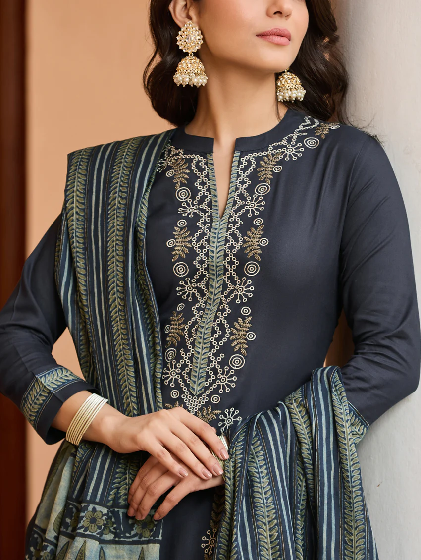 Embroidered Suit Set