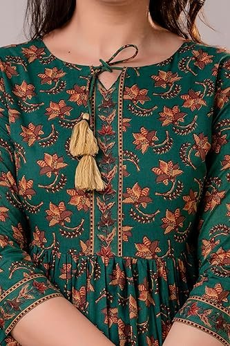 Printed Women Short Kurti Green - Image 2