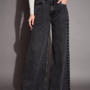 Wide Leg Black Jeans