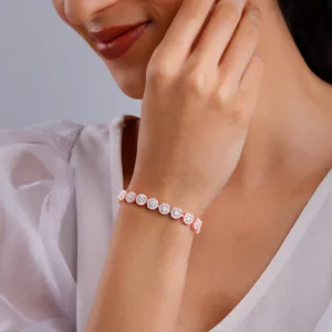 Gold Studded Flower Bracelet