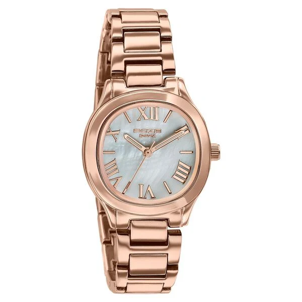 Pearl Dial Rose Gold Metal Strap Watch For Women - Image 2