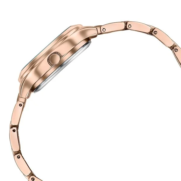 Pearl Dial Rose Gold Metal Strap Watch For Women - Image 3