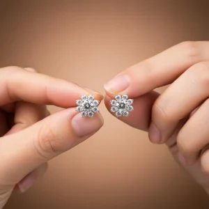 Silver Cocktail Flory Stud Earrings