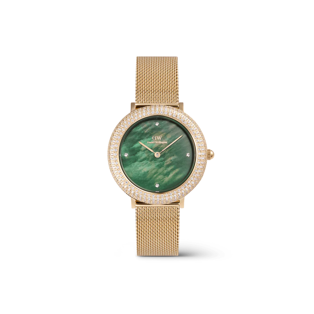 Crystalline Bezel Evergold Green Women Watch - Image 2